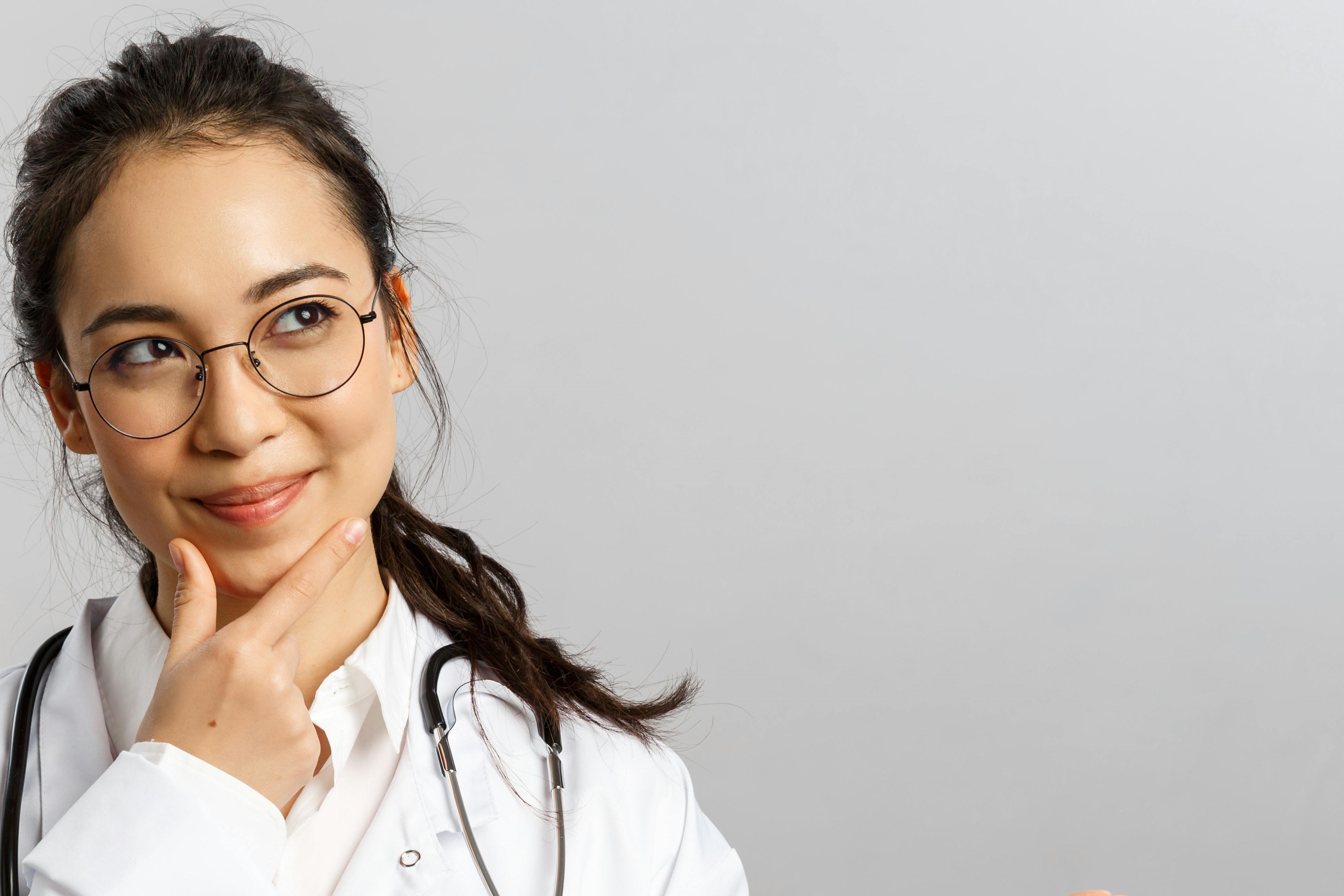 Optometrist smiling